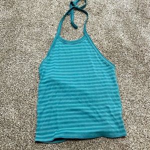 Blue striped tank top